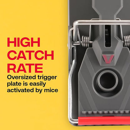 Victor Power-Kill Mouse Traps, 6-Pack Humane Snap Traps | Indoor Mice Control, Reusable Easy Set Rodent Traps, Safe for Use Around People and Pets When Used as Directed