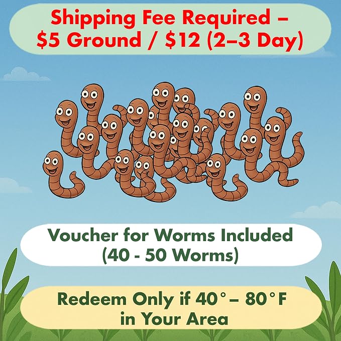ES EVVIVA SCIENCES Worm Habitat Kit - Transparent Ecosystem Learning Container for Worm Observation and Soil Layer Studies - Composting Science Projects and Lab Use - Intended for Ages 15 & Older