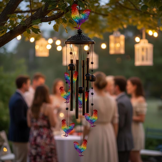 Wind Chimes for Outside, Deep Tone Memorial Windchimes for Patio Porch Balcony Decoration, Memorial Wind Chimes Gifts for Mother’s Day Women Mom Grandma Sister(Chicken)