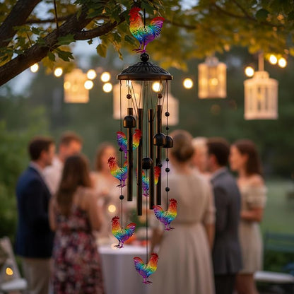 Wind Chimes for Outside, Deep Tone Memorial Windchimes for Patio Porch Balcony Decoration, Memorial Wind Chimes Gifts for Mother’s Day Women Mom Grandma Sister(Chicken)