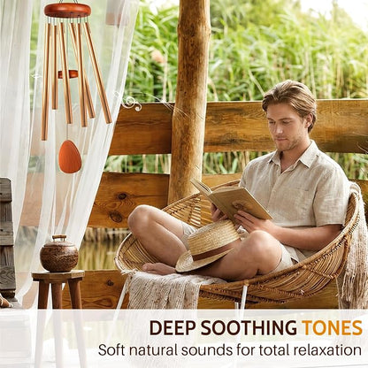 Wind Chimes for Outside, Fathers Day Dad Gifts for Men & Gifts for Women, Mom, Grandma, Deep Tone Soothing Melodic Chimes, Memorial & Sympathy Wind Chimes, Suitable for Garden, Porch & Patio Decor