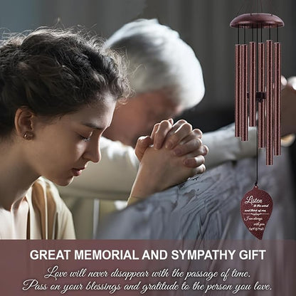 Memorial Wind Chimes for Outside, Sympathy Gift for Loss of Loved One Mom Dad, Ideal for Funeral, Bereavement Condolence Remembrance Gifts