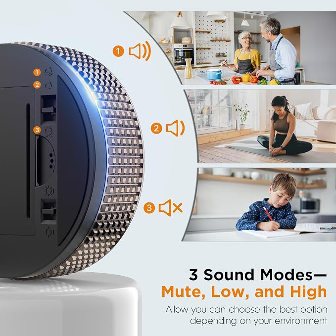 Digital Kitchen Timer - Magnetic Countdown Count Up Clock with Large LED Display, 5/15/25 Min Presets, 3 Volume Levels, Rotary Dial for Cooking, Productivity, Classroom, Fitness (2, Tarnish)