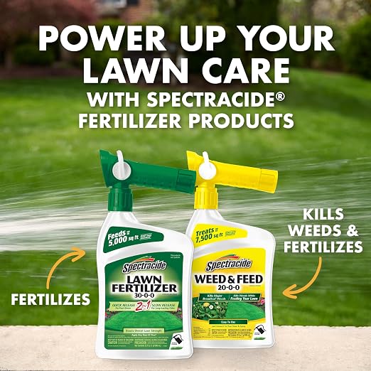 Spectracide Lawn Fertilizer 30-0-0, 3 Count, 2-in-1 Formula Boosts Overall Lawn Strength, Promotes Thick, Green Growth Without Burning