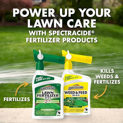 Spectracide Lawn Fertilizer 30-0-0, 3 Count, 2-in-1 Formula Boosts Overall Lawn Strength, Promotes Thick, Green Growth Without Burning