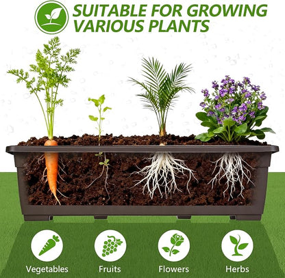 VECELO 5-Tier Vertical Garden Bed, Freestanding Elevated Raised Garden Planter with 5 Garden Planter Boxes, Lockable Caster Wheels, Drainage System, for Plants, Vegetables, Flowers, Herbs