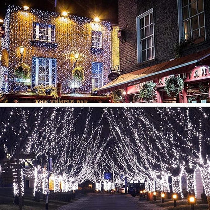 300 LED Cool White Outdoor Indoor String Lights, Safety Plug in 8 Modes Christmas Decorations, 108 ft Twinkle Fairy Lights for Bedroom, Wedding, Party(300Led-Cool White)