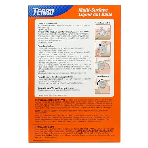 TERRO Multi-Surface Liquid Ant Baits, 4-Pack, Indoor Bait Stations for Home | Ant Trap for Discreet Baiting, Complete Colony Elimination, Discreet Ant Trap, Kills Common Household Ants, Ready-To-Use Bait