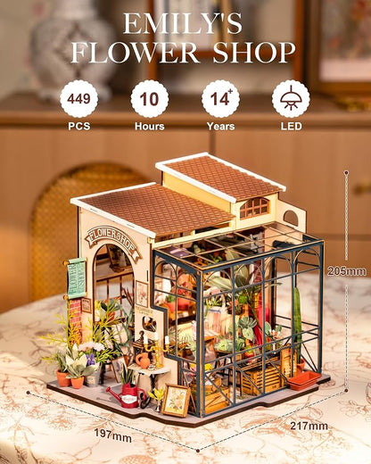 Rolife 1:20 Miniature House Kits-Tiny House Kit-DIY Miniature Dollhouse Kits for Adults-Model Building Craft Kits-Hobbies Gifts for Women and Men