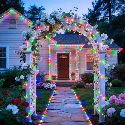 KNONEW 164FT 1000LED Rope Lights for Outside,Outdoor String Lights Waterproof 8 Modes Clear Tube Light for Indoor,Bedroom,Wedding,Garden,Patio,Christmas,Tree,Rv,Holiday Decoration(Multicolor)