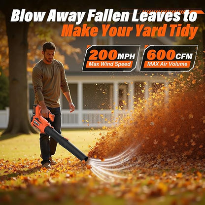 MAXLANDER 20V 13 Inch Electric Lawn Mower and 12 Inch Cordless Weed Wacker and 600CFM Cordless Leaf Blower Combo, Cordless Lawn Mower Set with 2 x 4.0Ah & 2 x 3.0Ah Batteries and Dual Chargers