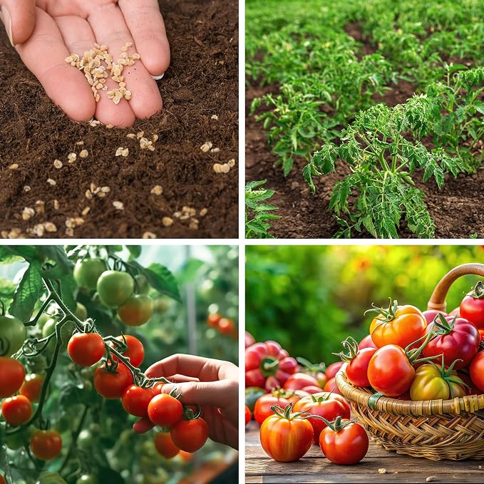 1,500+ Tomato Seeds, 10 Varieties Salad Tomato Seeds Garden Kit | Heirloom Vegetable Seed for Planting Indoor Outdoor, Non-GMO Home Hydroponic Fresh Food Veggie Supply
