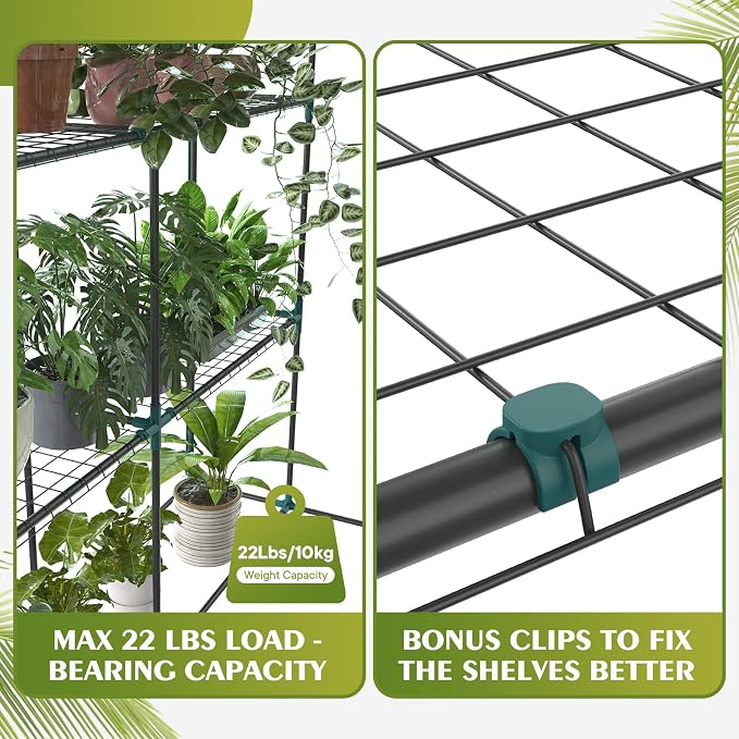 NEWBULIG Walk-in Greenhouse 56.3"x56.3"x76.7" Outdoor, Portable Greenhouse Kit with Thick PVC Cover & Roll-Up Zipper Door, Sturdy Steel Frame for Backyard, Patio, Garden, Clear