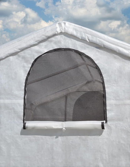 ShelterLogic 6' x 8' x 6.5' GrowIT Greenhouse Peak Roof Style Backyard Grow House with Integrated Shelving