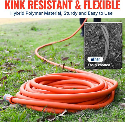 YAMATIC Flexible Short Garden Hose 5/8in x 20ft, Lightweight, Burst 600 PSI | 20 Foot Leader Hose for Hose Reel, Male to Female Small Water Hose Extension with 3/4" Brass Fittings, 360° Swivel Handle