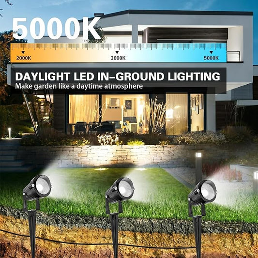 5W Spot Lights Outdoor 5000K Daylight White Flag Pole Light 12V~24V AC/DC LED Landscape Spotlights, Waterproof Low Voltage Landscape Lighting for Yar (2)