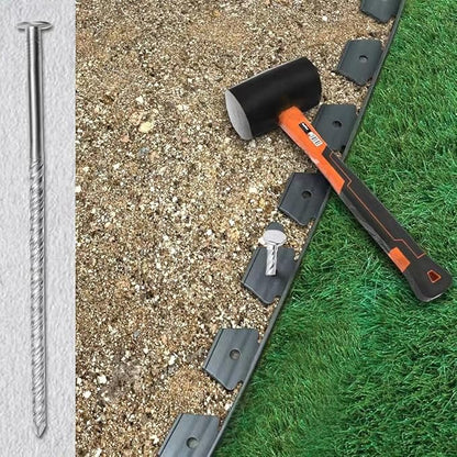 Artificial Turf Stakes Landscape Edging Stakes Spiral Stainless Steel Anchoring Spikes for Landscaping Edging, Weed Barrier, Lawn Edging,Tent Stakes, 6 in 11 Pcs