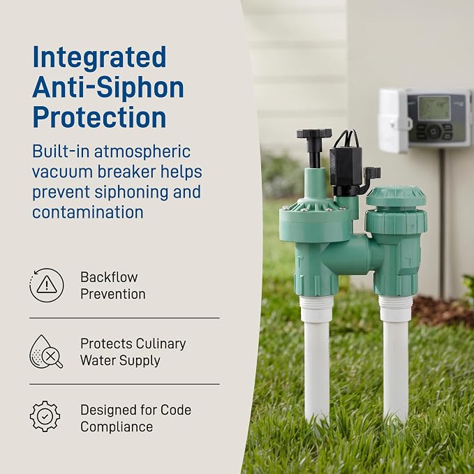 1-Pack Orbit 57623 3/4" FPT 100 Series Anti-Siphon Automatic Sprinkler Valve with Flow Control