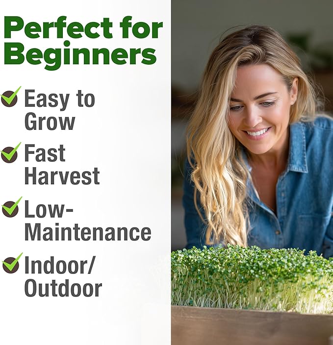 HOME GROWN Broccoli Seeds 8 oz Bulk Heirloom Non-GMO, High Germination, Sulforaphane Rich Sprouting Seeds, Nutritious Microgreens, Healthy Sprouts in 5 Days, Superfood Boost (Brassica oleracea)