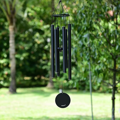 Vanquer Wind Chimes for Outside Deep Tone - 38'' Wind Chimes Outdoor Clearance, Deep Tone, Windchimes Outdoors, Memorial, Sympathy Gift, Garden Patio, Home Décor (Black)
