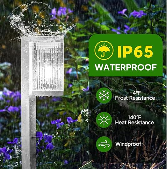 ELECLINK Solar Pathway Lights Outdoor, 6 Pack Upgraded Outdoor Solar Lights for Outside Super Bright Up to 12Hrs, IP65 Waterproof Solar Garden Lights for Yard Walkway Path Driveway Sidewalk