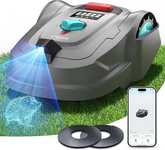 YARDCARE 2026 New M800Plus Robot Lawn Mower, GPS & 3D Vision, with 32.8 ft Magnetic Stripe, Obstacle Avoidance, Auto-Charging, APP Control, Bow-Shaped Mowing for Lawns up to 8611 sq.ft (Deep Gray)