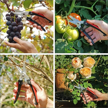Eden 39006 Durable Bypass Trimming Shears, 1/4 Inch Cutting Diamter For Stems and Branches, HIgh Carbon Steel, Ergonomic Grip