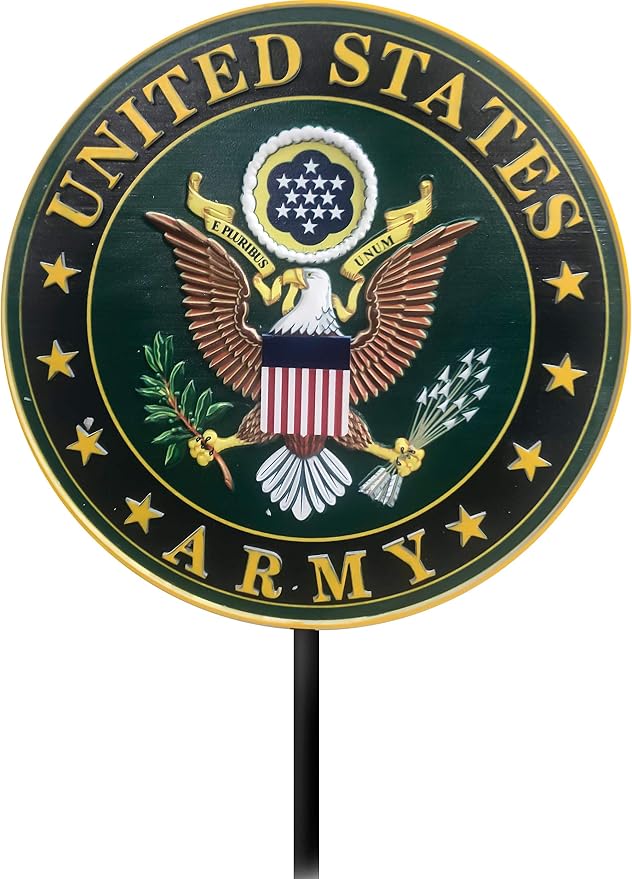 Spoontiques - Army Garden Stake - Garden Décor - Decorative Stake for Lawn and Yard - Multicolored