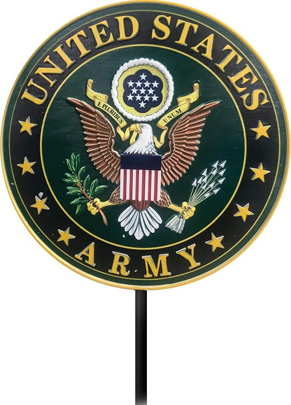 Spoontiques - Army Garden Stake - Garden Décor - Decorative Stake for Lawn and Yard - Multicolored