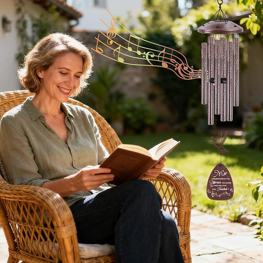 Retirement Wind Chime for Men Women: Thoughtful Retirement/Going Away Gift for Friends Coworker Boss Teacher, Metal Hummingbird Yard Art, Home Garden Patio Decor