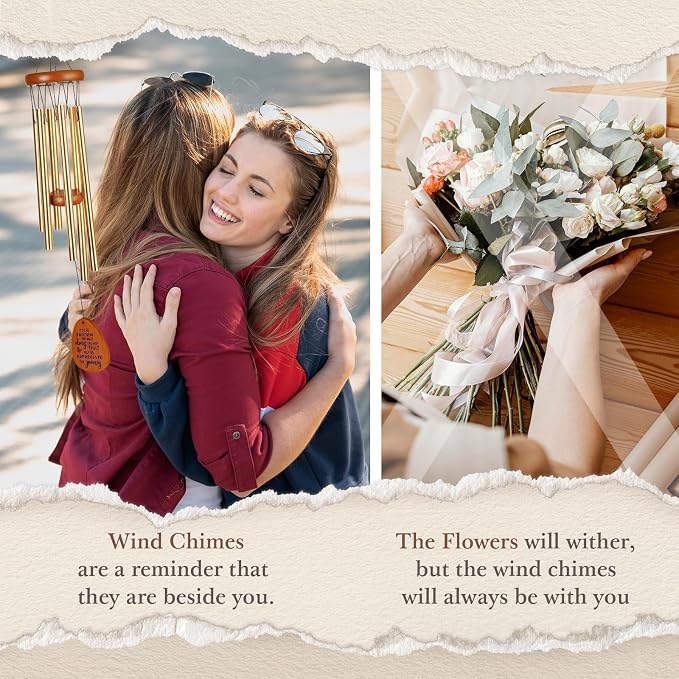 SteadStyle Friendship Gifts for Women, Wind Chime for Best Friends, Friend Gifts for Men - Wonderful Friendship Presents for Special Women BFF Wind Chimes for Garden Patio Backyard