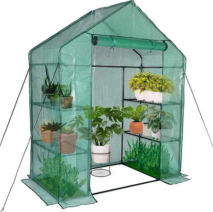 Mini Greenhouse,Greenhouses for Outdoors,Portable Walk in Green House for Garden Plants that Need Frost Protection and Away from Animals(56"x30"x76")-Green