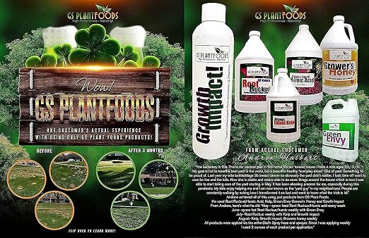 GS Plant Foods Root Ruckus Compost Fertilizer Organic Plant Food - Humic Acid & Sea Kelp Nutritional Root Supplement for Lawns, Soil, Shrubs & Vegetables - 275 Gallons