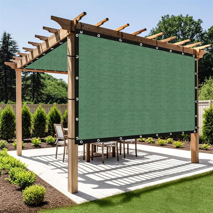 Shade&Beyond Customized Size 90% Sun Shade Cloth with Grommets, 4' X 24' Pergola Shade Cover Canopy, Mesh Tarp Sun Screens for Patio, Outdoor, Garden, Backyard GN01, Green