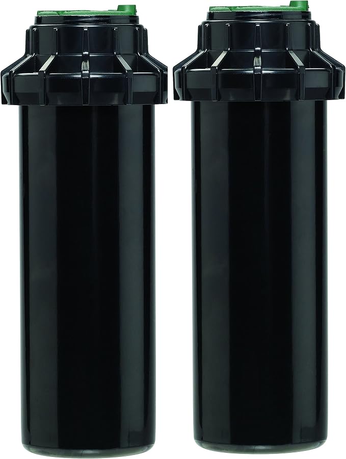 Orbit Watermaster 55461 Voyager 4-Inch Adjustable Pop-Up Gear Drive Sprinkler Head, Black, 2 Count (Pack of 2)