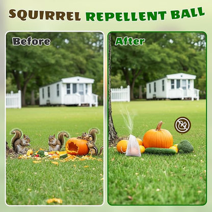 10 Pack Squirrel Repellent, Peppermint Oil to Repel Squirrel, Squirrel Repellent for Cars, Plants Garden, Outdoor Use, Keep Squirrels Away from Gardens, Flower Beds and Farm