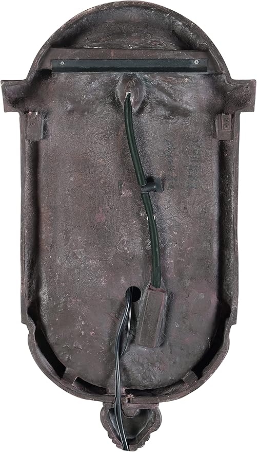 Kenroy Home San Pablo Indoor/ Outdoor Wall Fountain with Bronze Finish, Classic Style, 35" Height, 9" Width, 19.5" Depth
