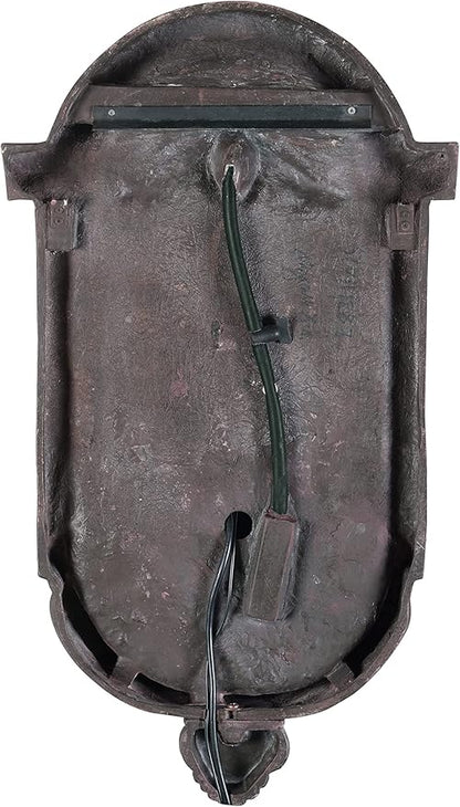 Kenroy Home San Pablo Indoor/ Outdoor Wall Fountain with Bronze Finish, Classic Style, 35" Height, 9" Width, 19.5" Depth