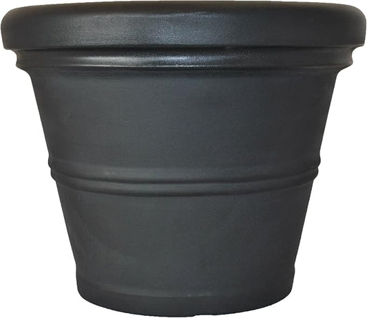 Tusco Products RR36BK Rolled Rim Garden Pot, 36-Inch, Black