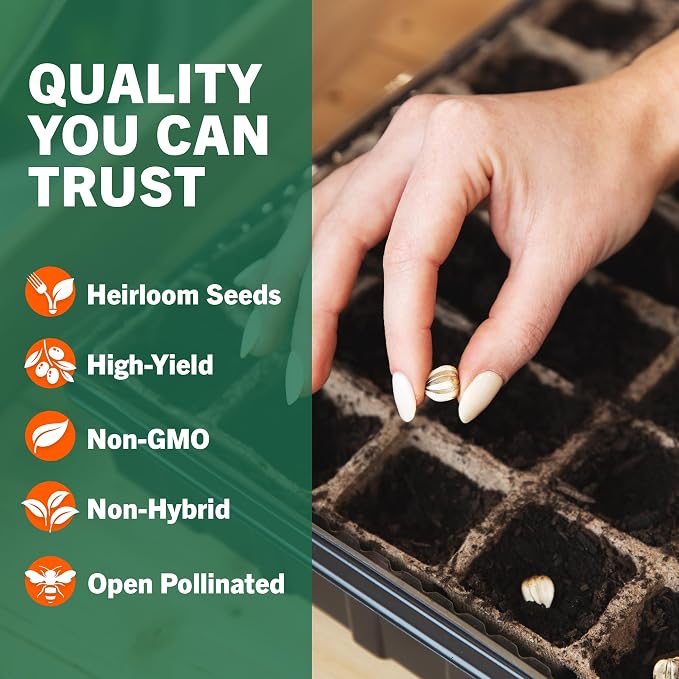 Open Seed Vault |15,000 Heirloom Seeds | 18 Seed Types | Survival Seeds | 2026 Season | Non GMO Vegetable and Fruit Seeds | Planting Outdoor & Indoor Garden
