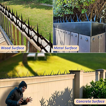 Metal Anti Climb Spikes for Fences and Walls, Effectively Avoided Invaders Climbing Attempts.(Size 178 inches)