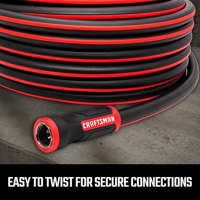 Craftsman Heavy Duty Professional Grade Garden Hose,50 Feet x 5/8 Inch,(Pack of 4)
