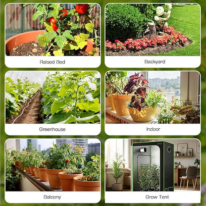 RainPoint WiFi Solar Drip Irrigation System Indoor & Outdoor,WiFi HUB Need | App Control Smart Automatic Plant Watering, Tap Free, Solar & USB-C, 10-15 Plants, for Balcony, Backyard & Container Garden