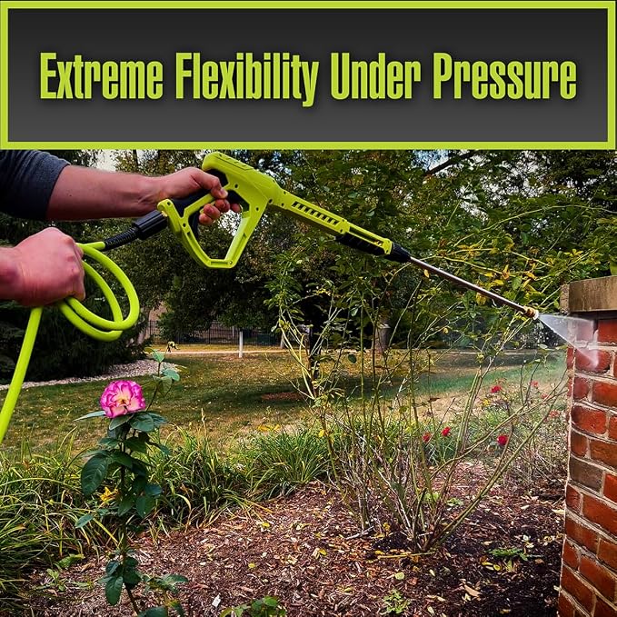 Flexzilla Pressure Washer Replacement Hose, 5/16 in. x 25 ft., 3100 PSI, M22 Fittings, No-Kink, Lightweight, ZillaGreen