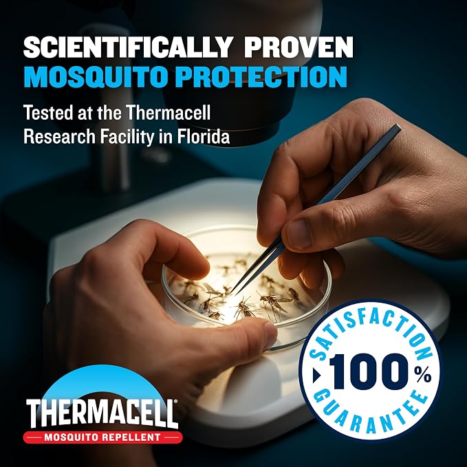Thermacell E-ZoneGuard Patio Rechargeable Mosquito Repeller with 20-Foot Zone of Scientifically Proven Outdoor Protection; 9-Hr Battery; 12-Hr Refill; Bug Spray Alternative; DEET-Free
