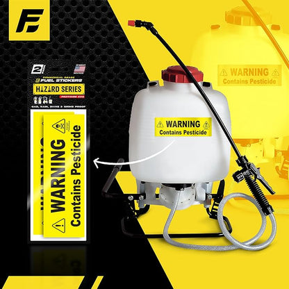 Weed Killer Sticker - Warning Signage for Pump and Garden Sprayers: Weather and Fade Resistant, Extreme Stick, Commercial Grade, Weed Killer Labels - USA Made (10 Labels)