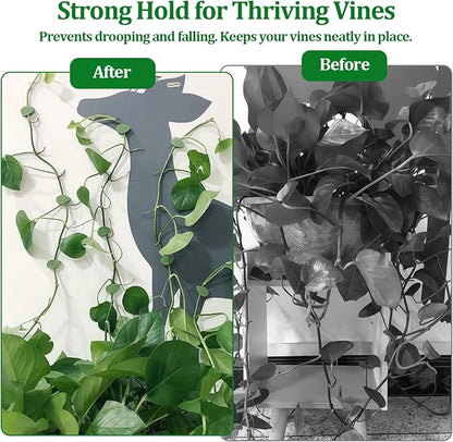 Plant Wall Clips for Climbing Vines Green Garden Stem Holder with Adhesive Climbing Wall Fixture Clips for Indoor Wall Decor, Office, Home (30 Packs)