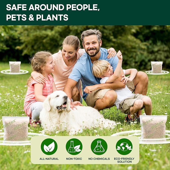 Snake Repellent for Yard Powerful: Keep Snake Away Repellent for Outdoors - Natural Safe for Children and Pets - Snake Be Gone for Lawn Garden Camping Fishing Home 10 Pouches