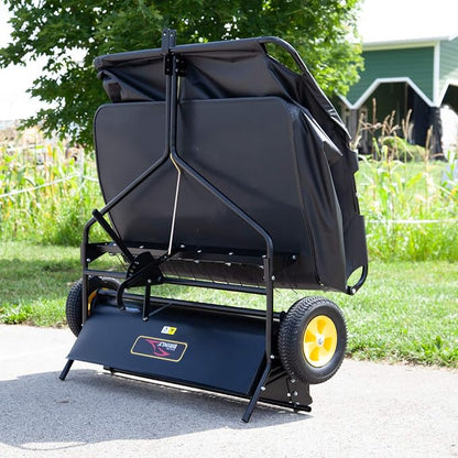 Brinly STS-42BHDK-A 40" Tow-Behind Lawn Sweeper with Dethatcher and Hamper Windscreen