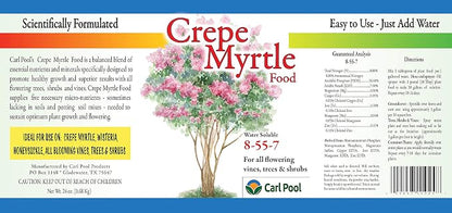 Crepe Myrtle Plant Food -- Water Soluble 24oz 8-55-7 -- Carl Pool Fertilizers